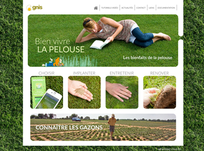 Page d'accueil du site pelouses-net.com sur l'entretien de la pelouse et les variétés de gazon